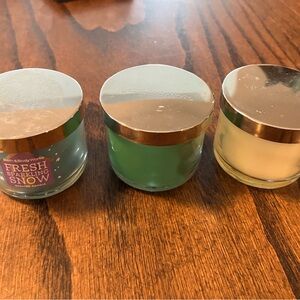 Bath & Body Works Fresh Sparkling Snow Mini Candle Trio